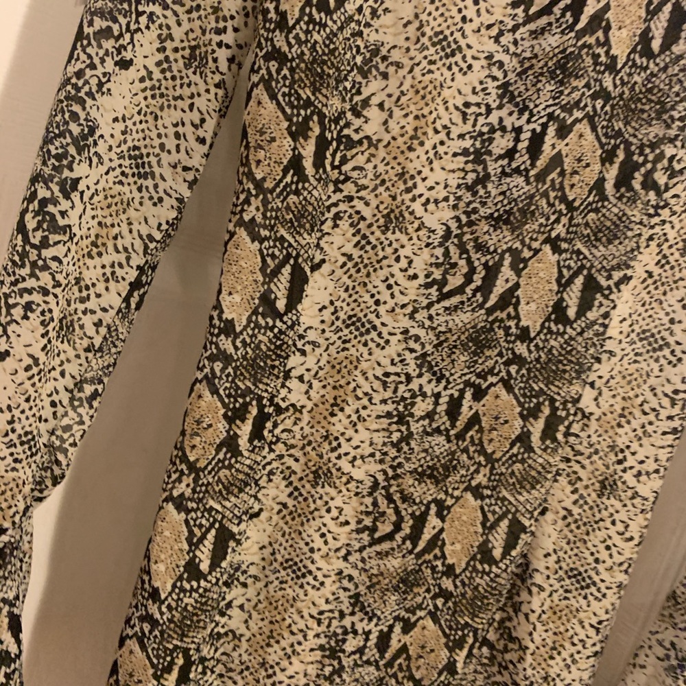 Snake Print Midi Dress with Flare Sleeves! - Picture 6 of 6